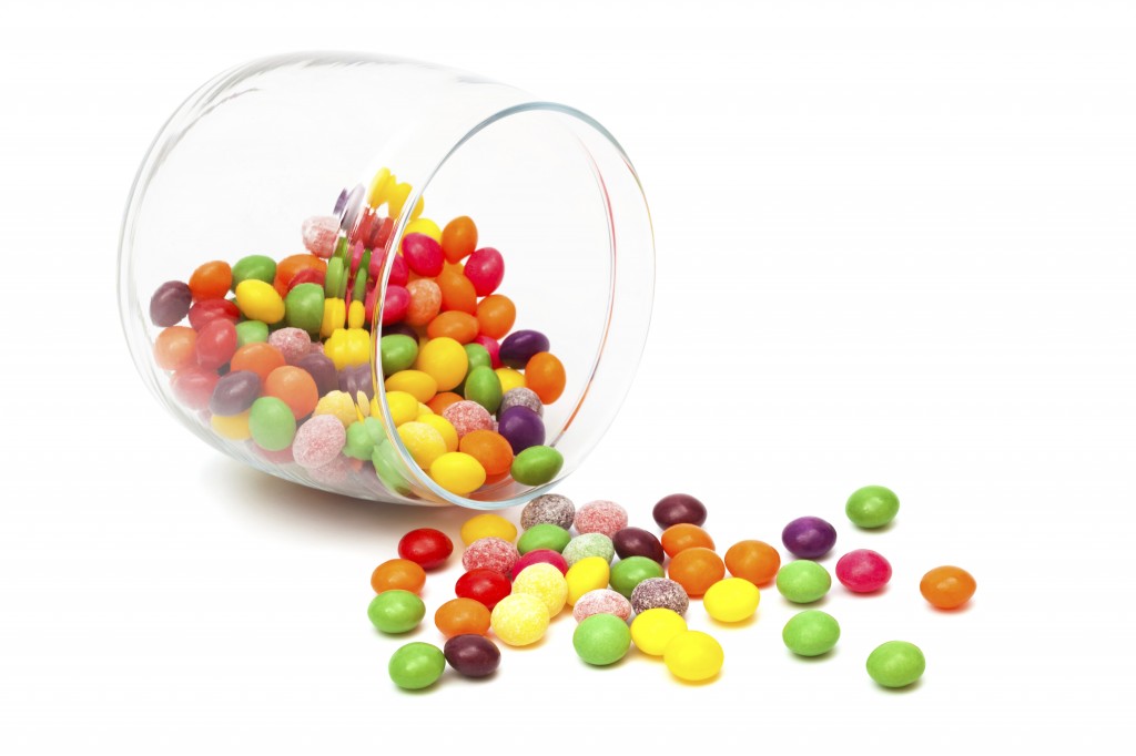 Candy in a glass jar