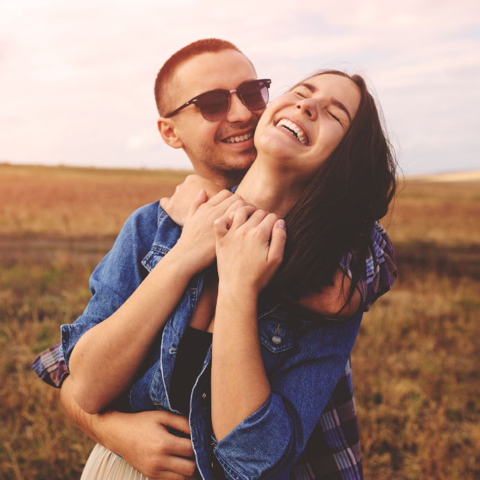 Romantic Couple Hugging