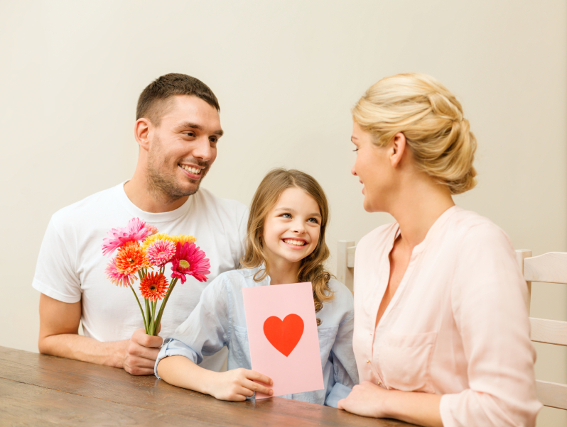 Family Celebrating Mothers Day