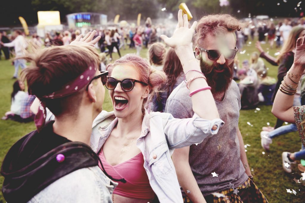 Good vibes only with friends at the festival