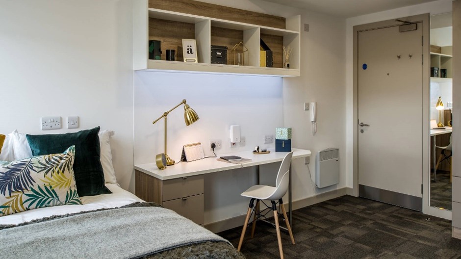 Large study space in a CityBlock Reading student apartment