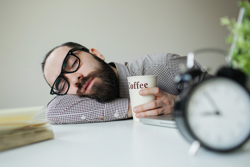 Man asleep in office