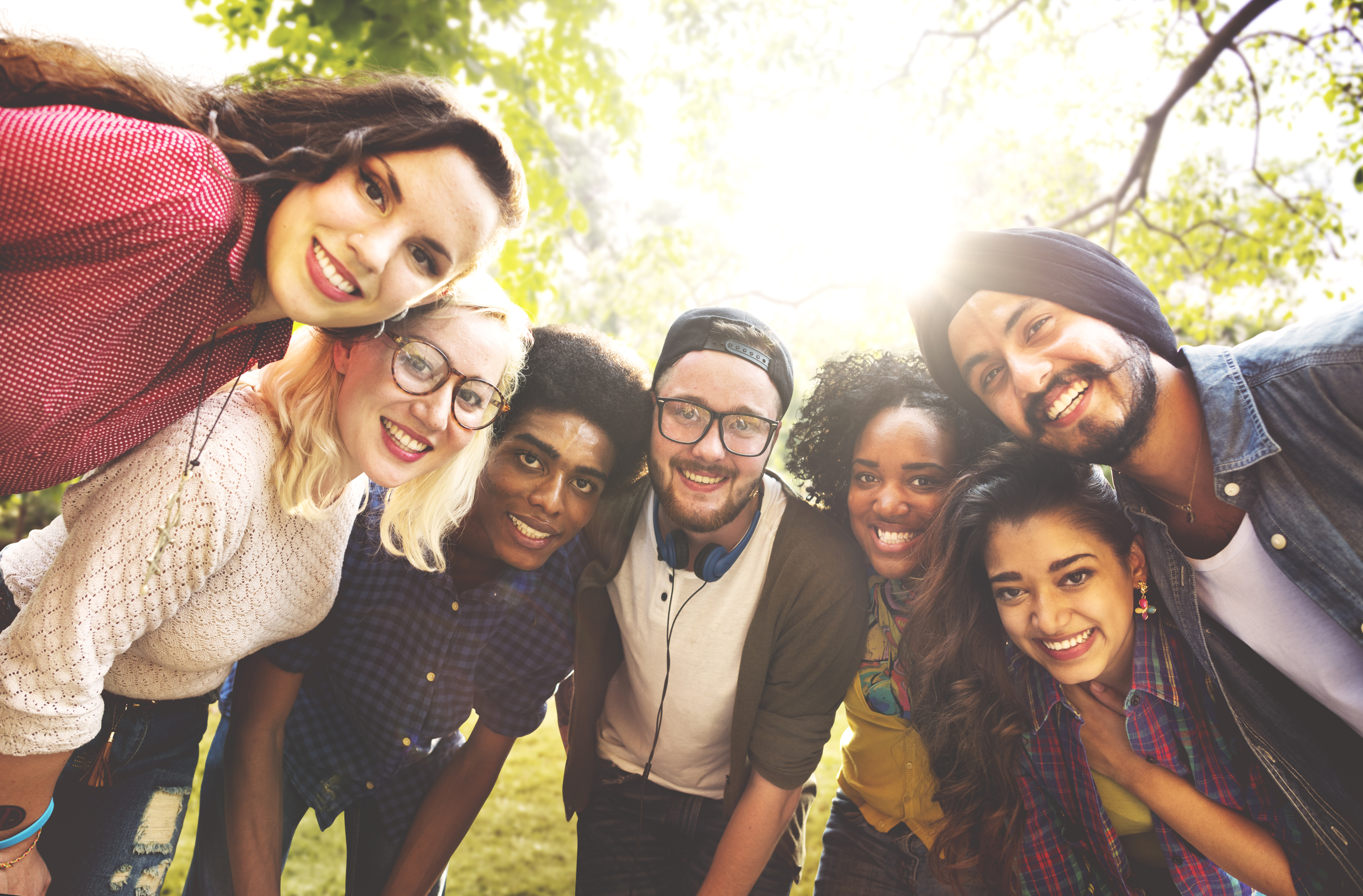 Friends Friendship Walking Park Togetherness Fun Concept